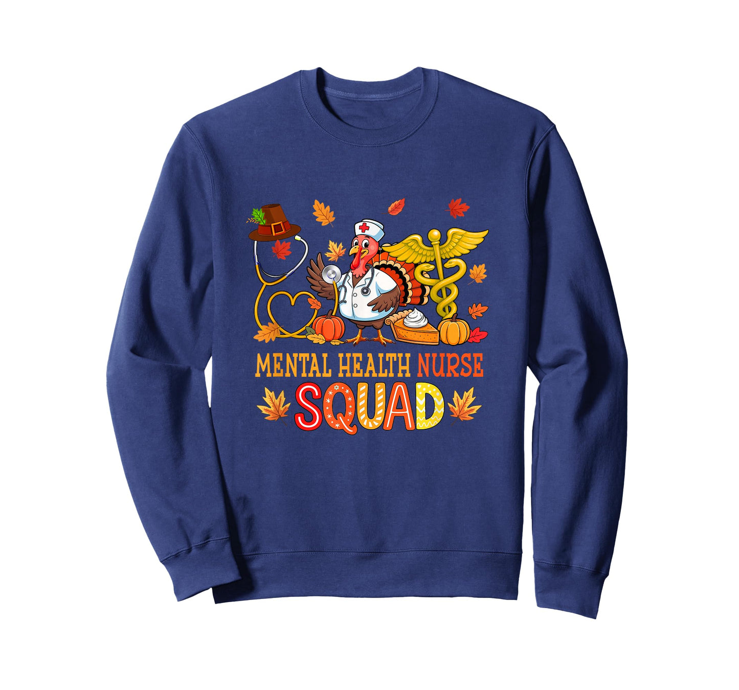 Mental Health Nurse Squad Thanksgiving Nurse Tools Turkey T-Shirt