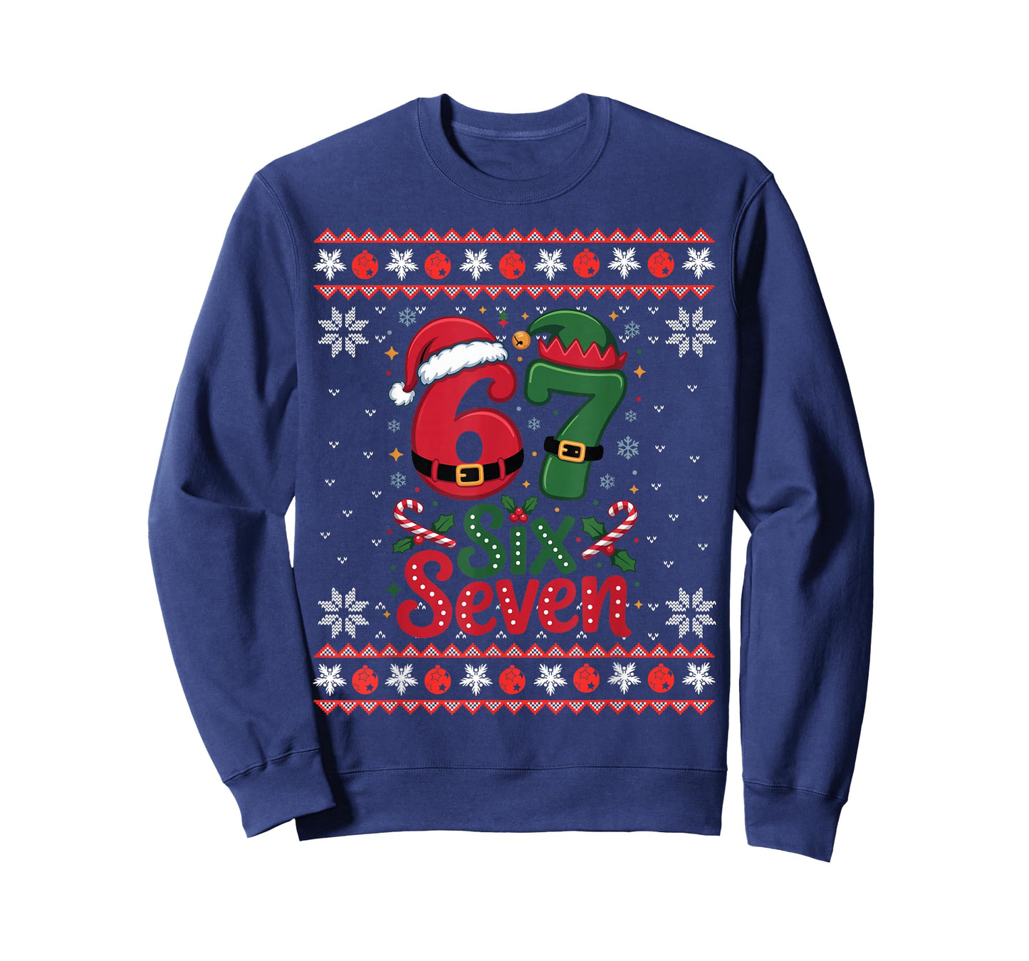 Six Seven Christmas 6 7 Ugly Christmas Sweater Boys Men Kids T-Shirt
