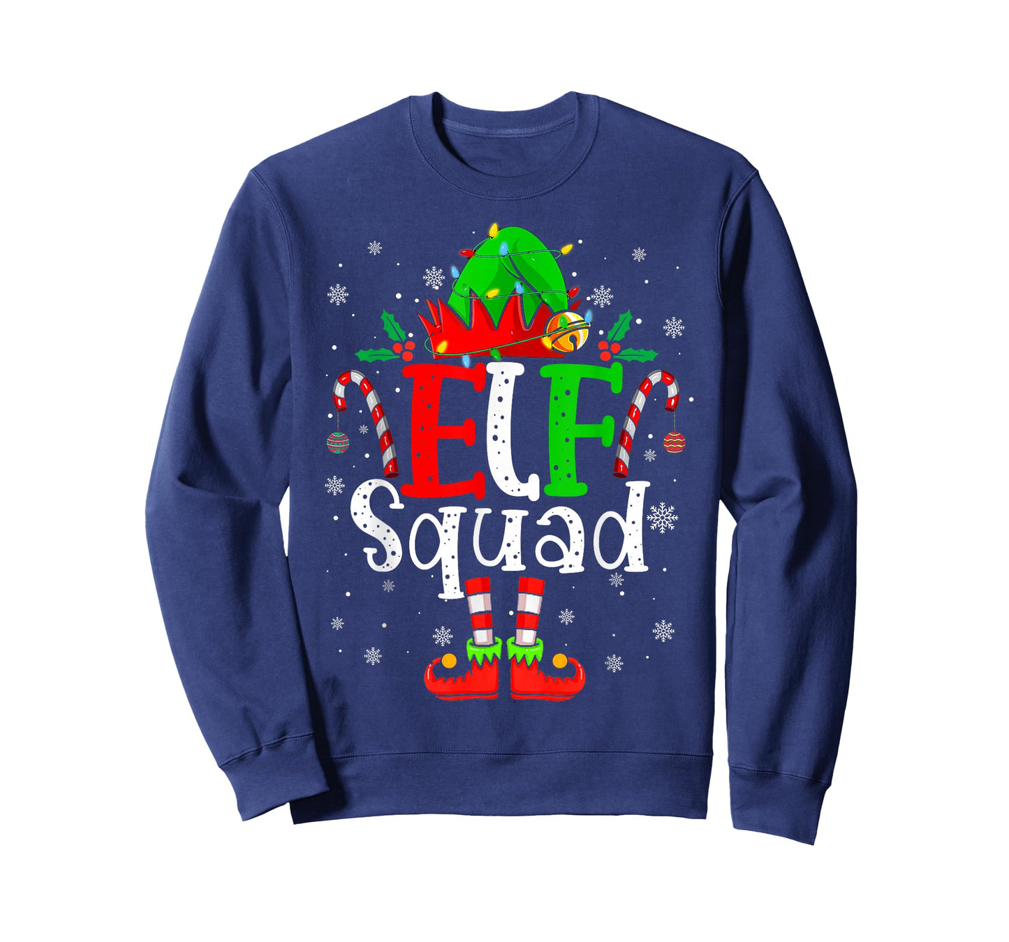 Elf Family Christmas Matching Pajamas Xmas Elf Squad T-Shirt