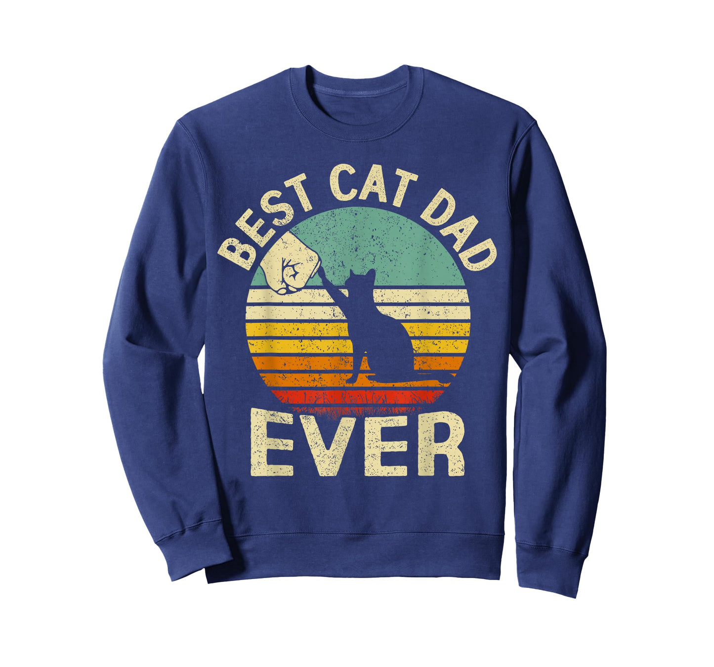 Men Best Cat Dad Ever Funny Cat Lover Gift Father's Day T-Shirt