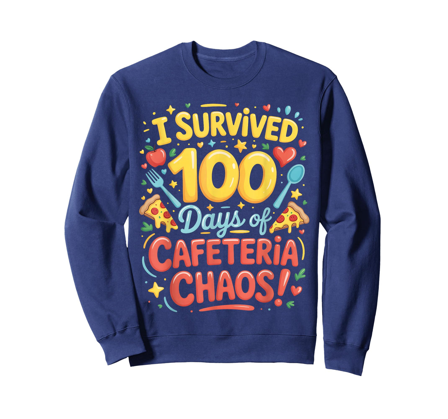 I Survived 100 Days of School Cafeteria Chaos Lunch Lady T-Shirt