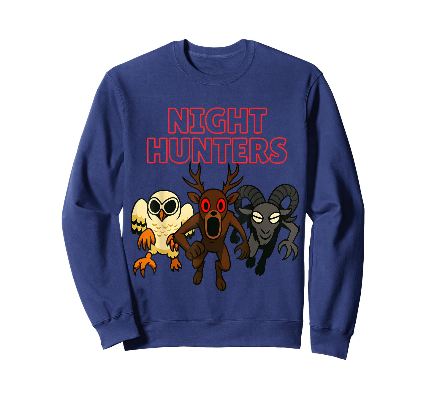 Night Hunters. 3 Animals in The Forest. Cool Gamer Design. T-Shirt