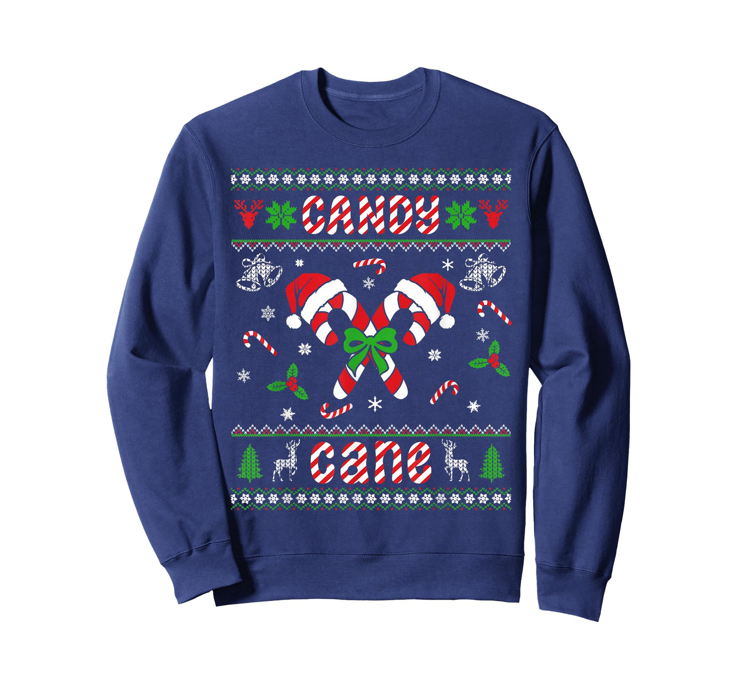 Ugly Christmas Sweaters Candy Cane Love Boys Girls Men Women T-Shirt