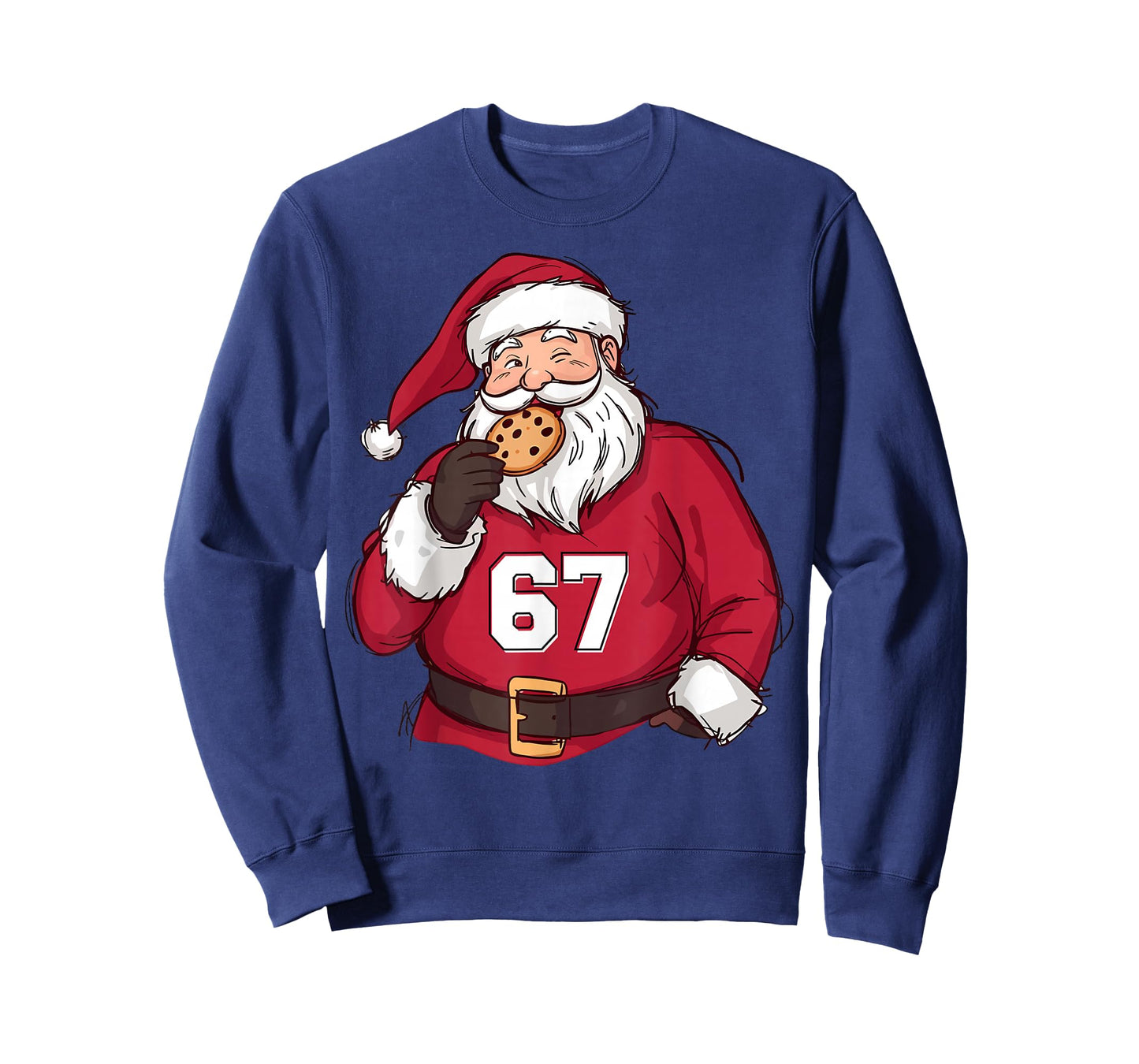 Funny 6 7 Meme Brainrot Santa Claus for Boys Kids Christmas T-Shirt