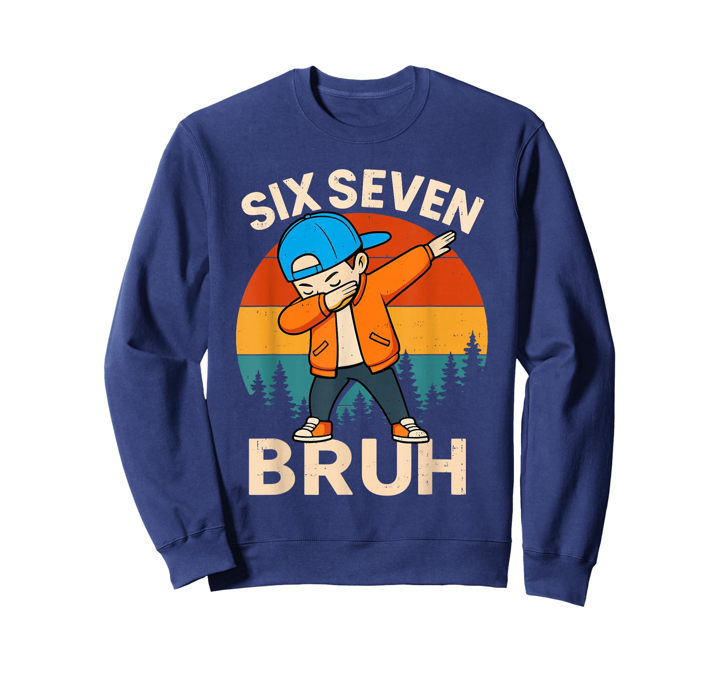 Six Seven Bruh 6 7 Number 67 Meme Dab Dabbing Boys Youth Kid T-Shirt