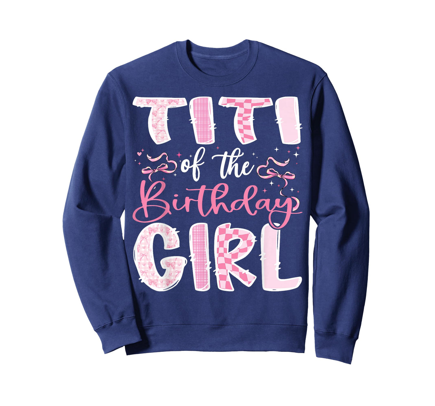 Titi of The Birthday Girl Pink Coquette Bow Family T-Shirt