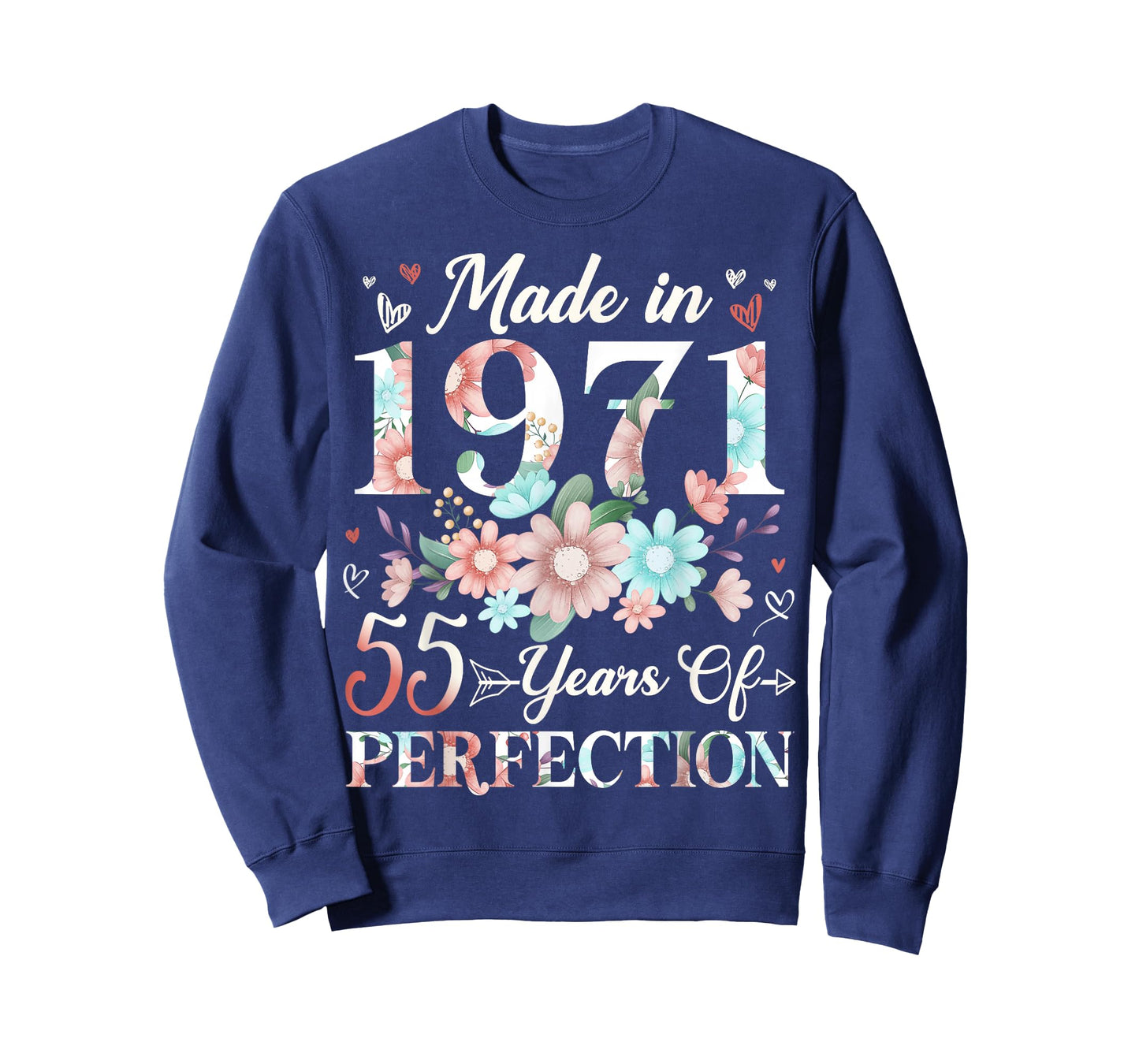 55 Year Old Made in 1971 Floral 55th Birthday Women T-Shirt