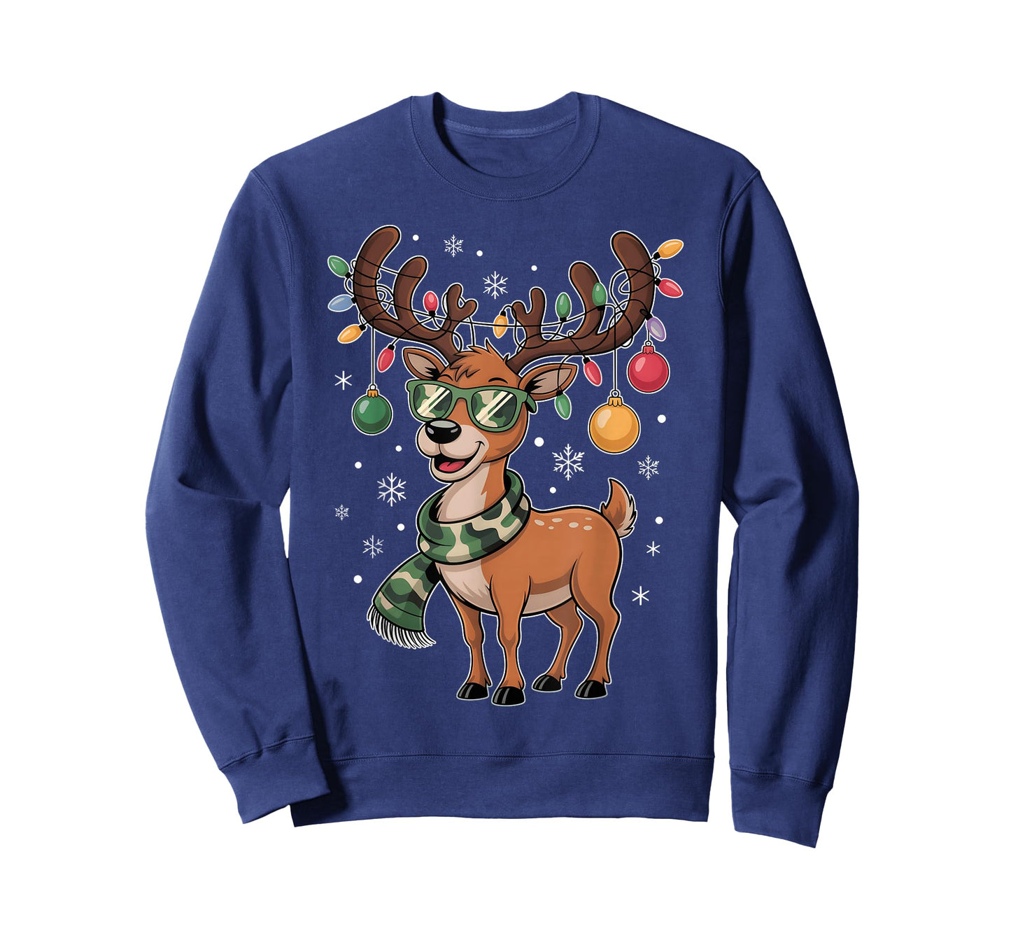 Reindeer Christmas Boys Kid Toddler Camouflage Reindeer Xmas T-Shirt