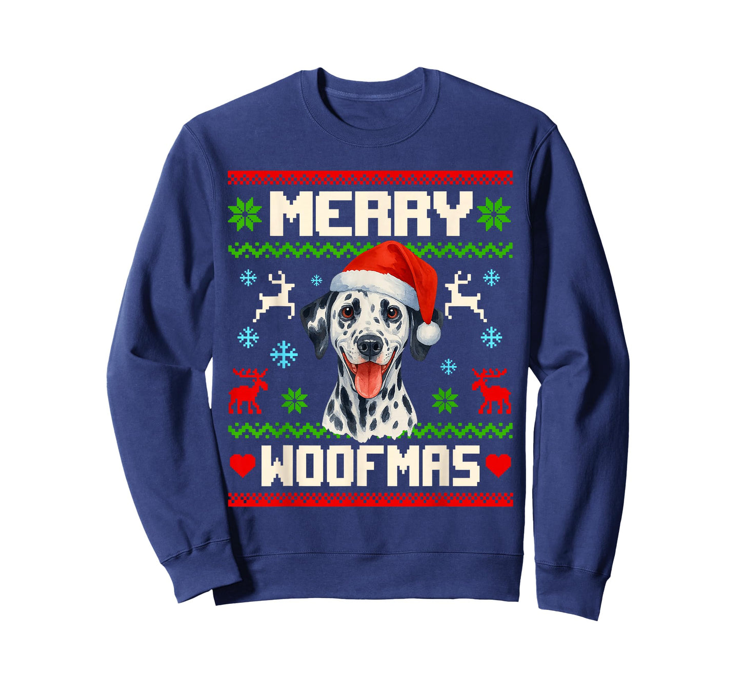 Dalmatian Dog Christmas Ugly Sweater Pet Dog Lover Xmas T-Shirt