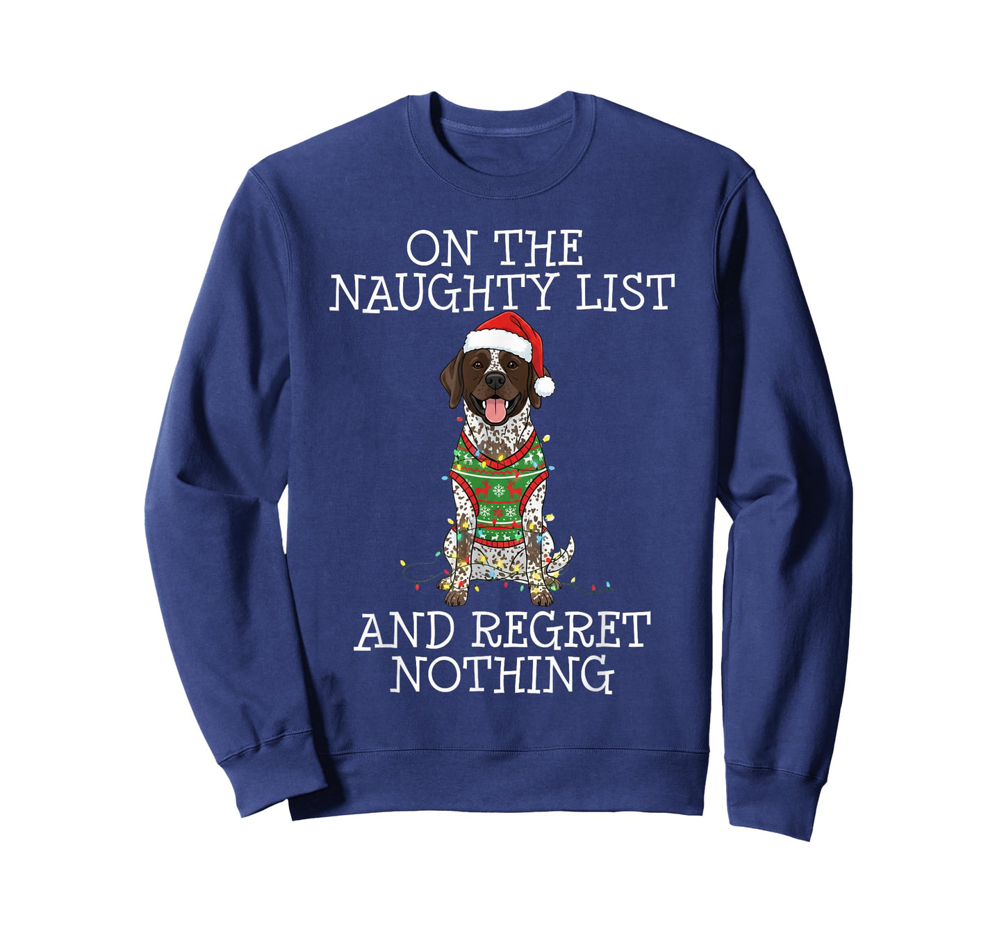 Funny Christmas German Shorthaired Pointer Naughty List T-Shirt
