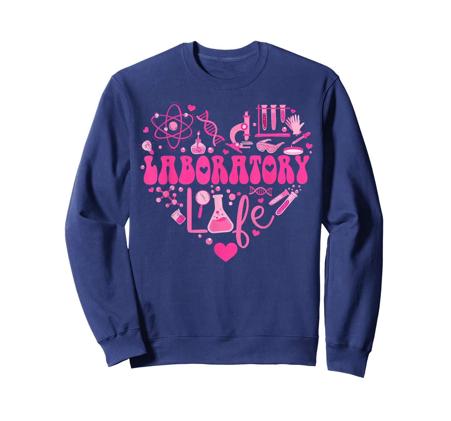 Laboratory Heart Valentine Lab Technologist Science Teacher T-Shirt