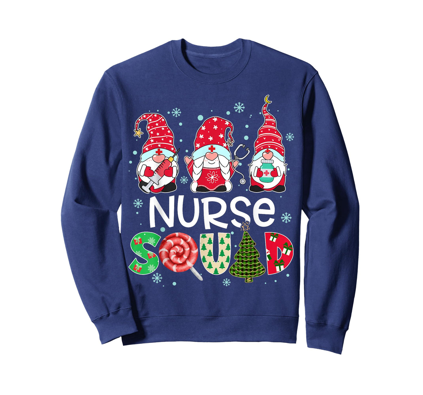 Nurse Squad Gnome Nurse Stethoscope Christmas Pine Plaid T-Shirt