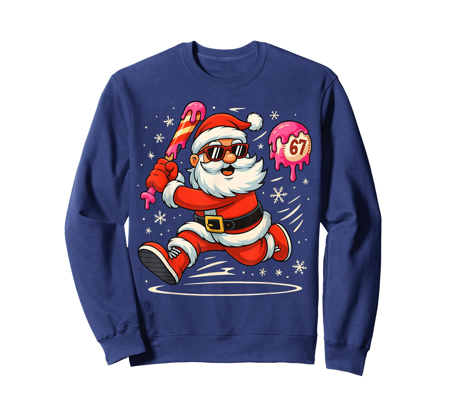 Baseball Santa 67 Baseball Christmas Pajamas Xmas Men Boy 67 T-Shirt