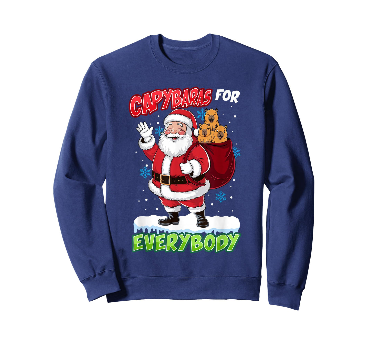 Ugly Christmas Men Kinds Women Funny Capybara T-Shirt