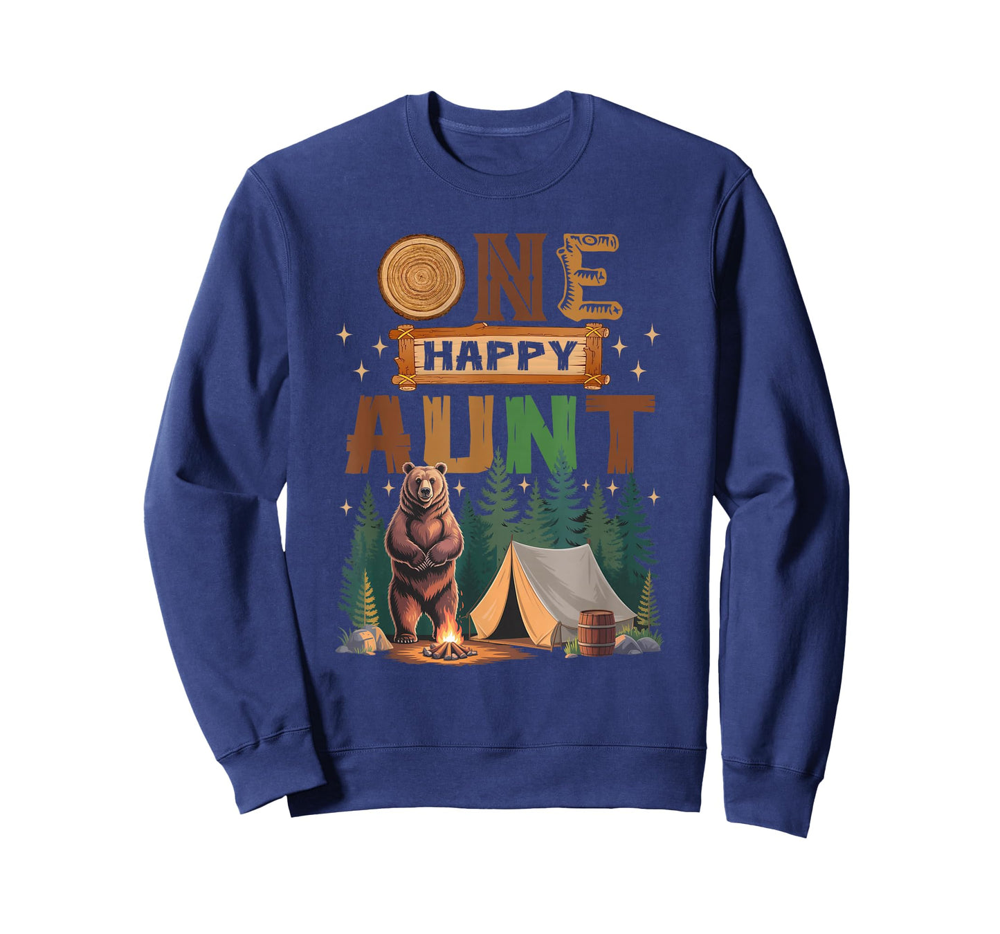 One Happy Aunt Camper 1St Birthday Camping Bear T-Shirt