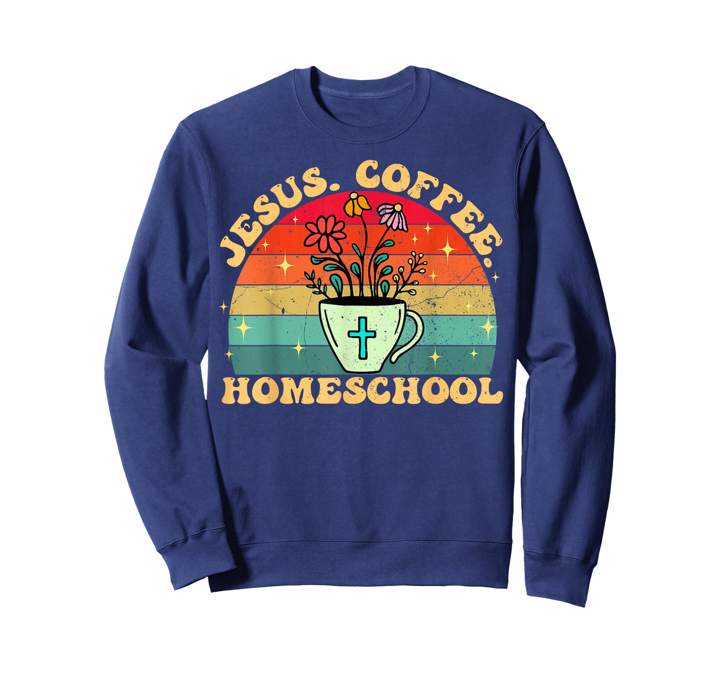 Funny Homeschool Mom Jesus Coffee Homeschool Homeschooling T-Shirt