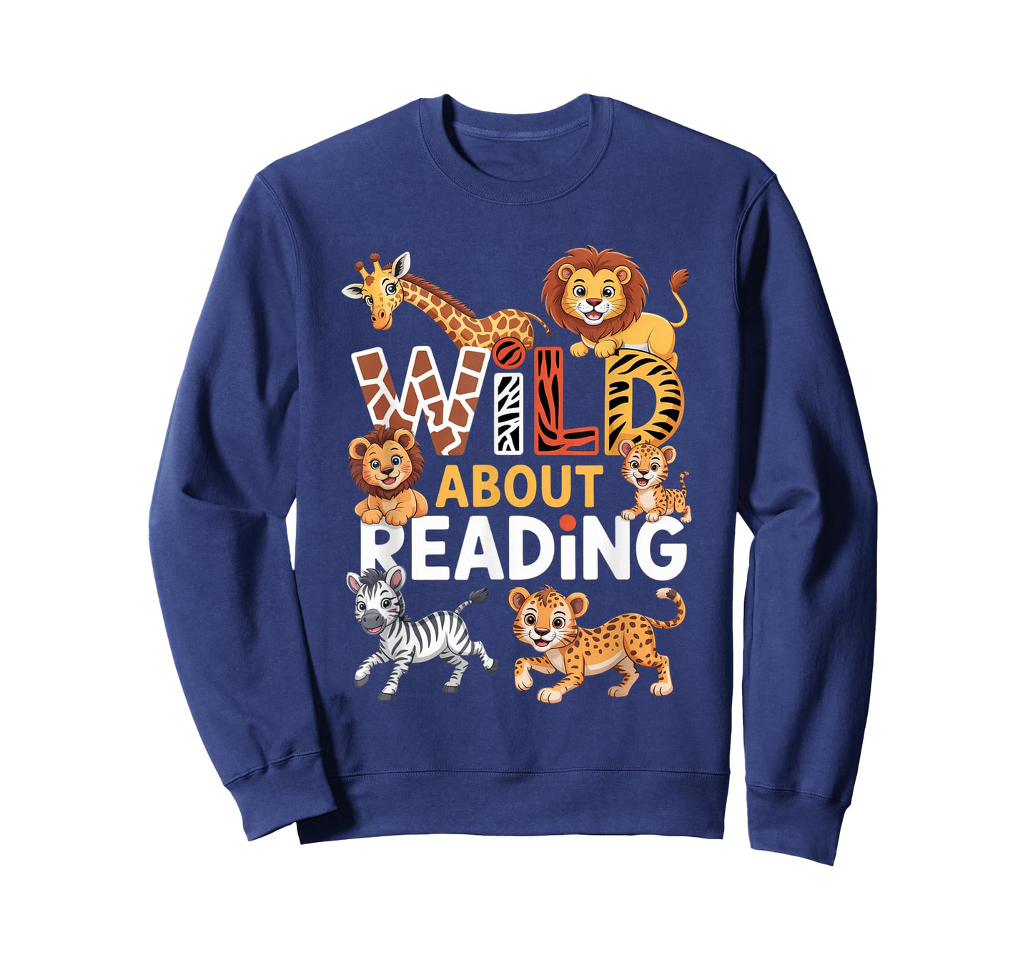 Zoo Animals Wild About Reading Books Reader Lover Librarian T-Shirt