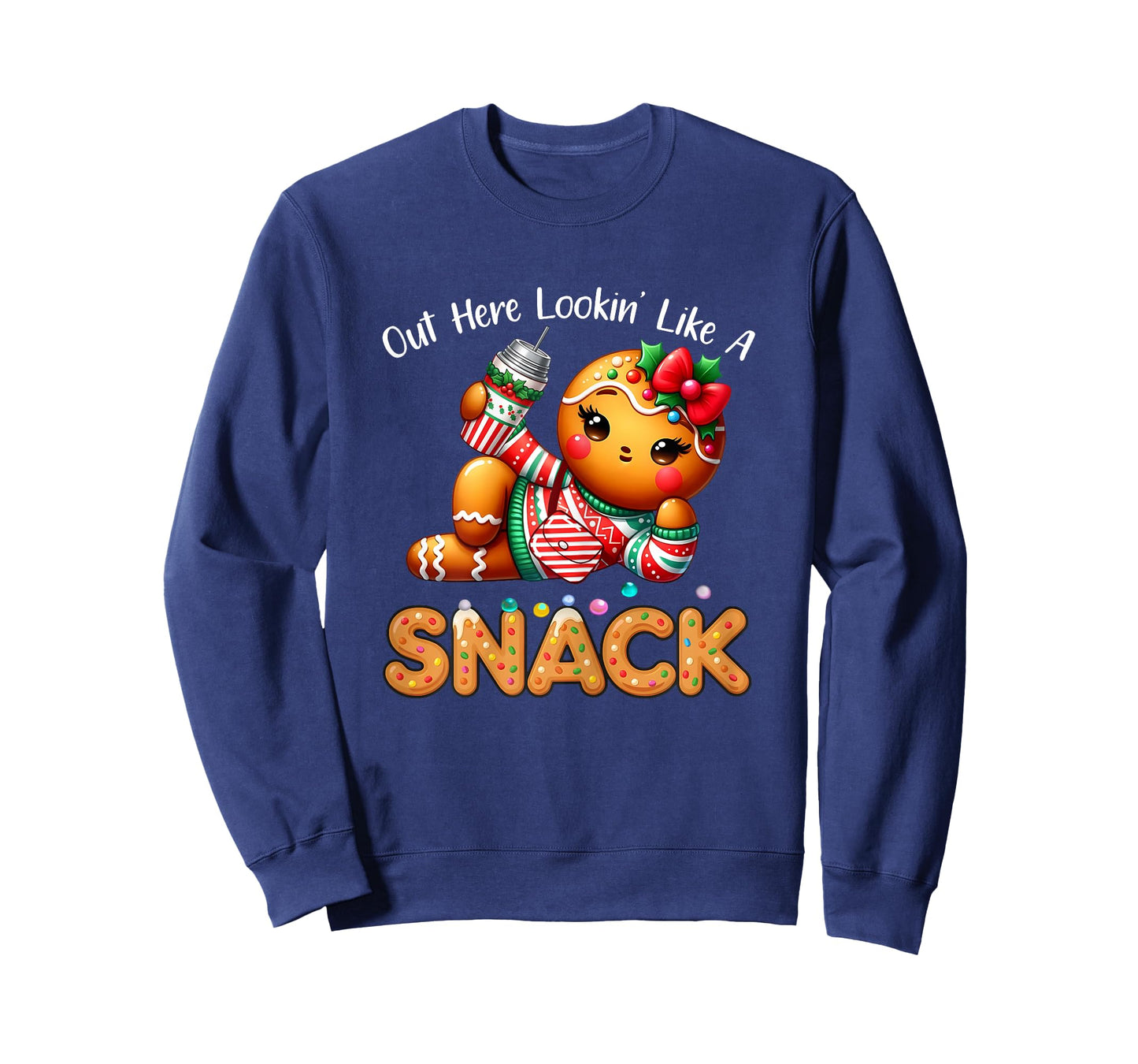 Out Here Looking Like A Snack Funny Boujee Xmas Gingerbread T-Shirt
