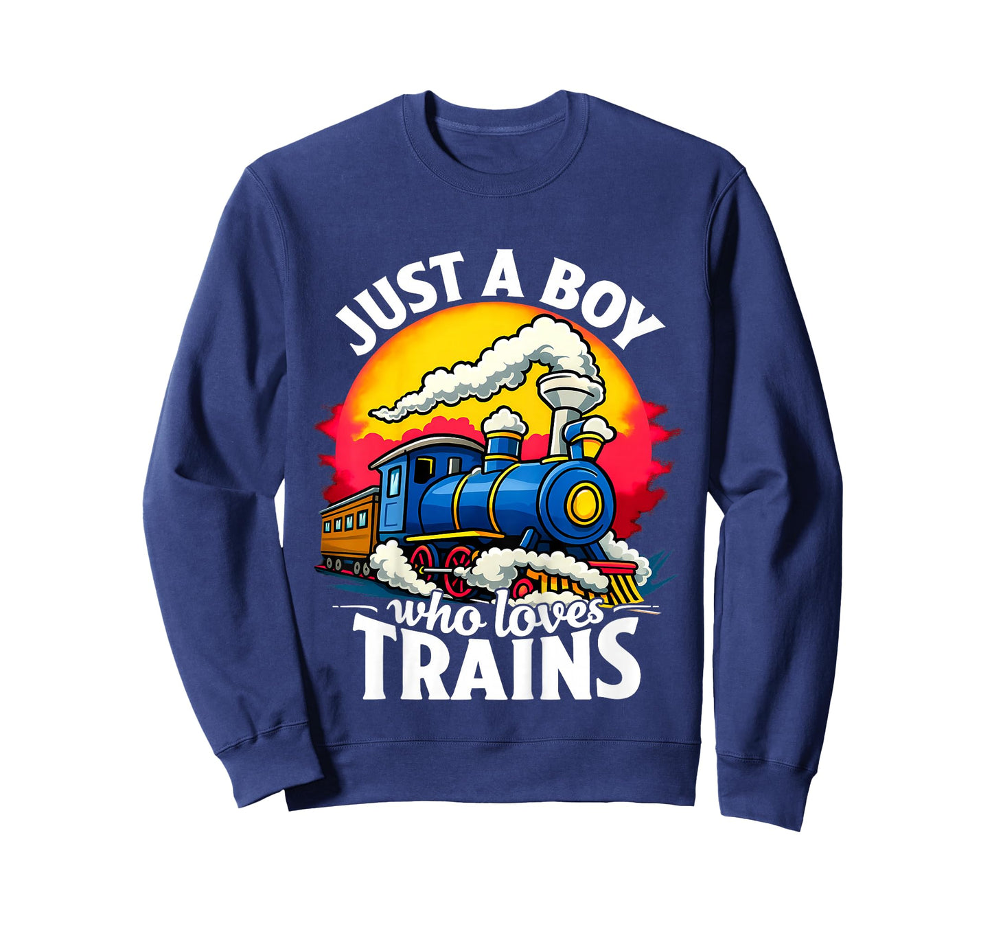 Kids Just A Boy Who Loves Trains Cute Train Lover Kids Toddler T-Shirt