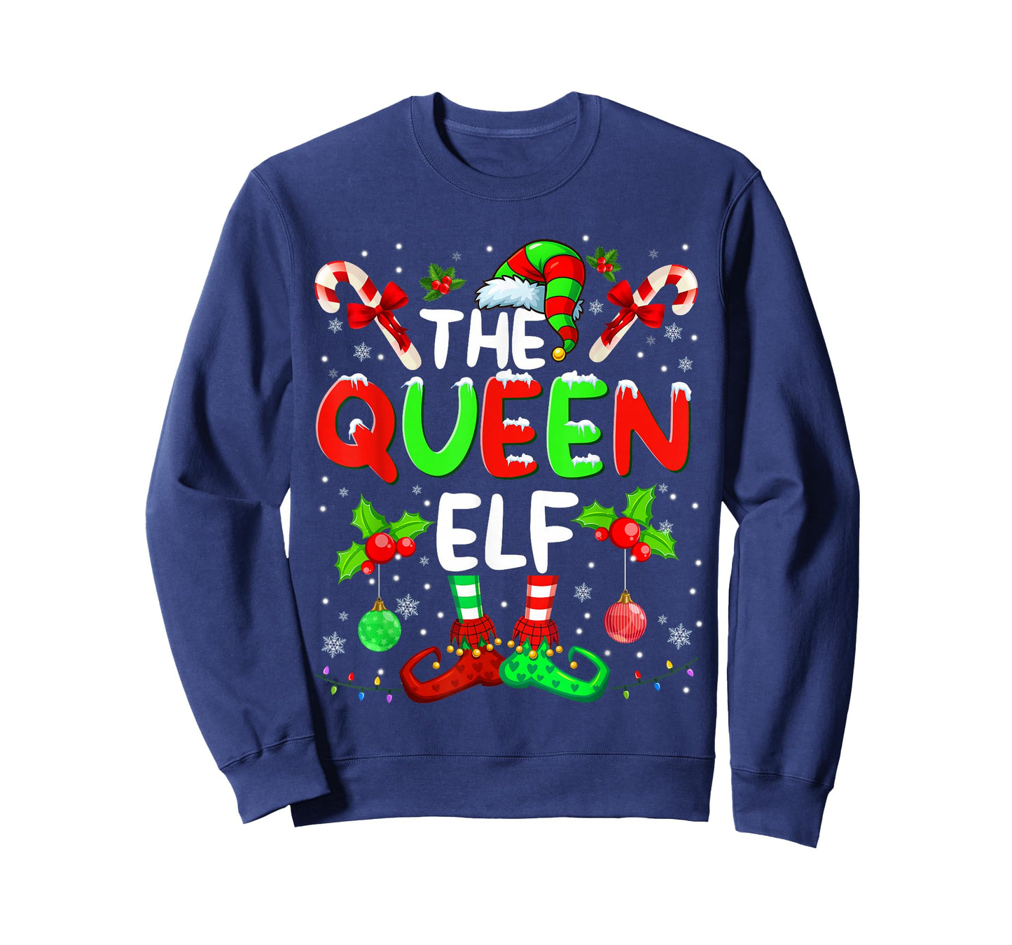 The Queen Elf Costume Pajamas Pjs Christmas Xmas Men Boy T-Shirt