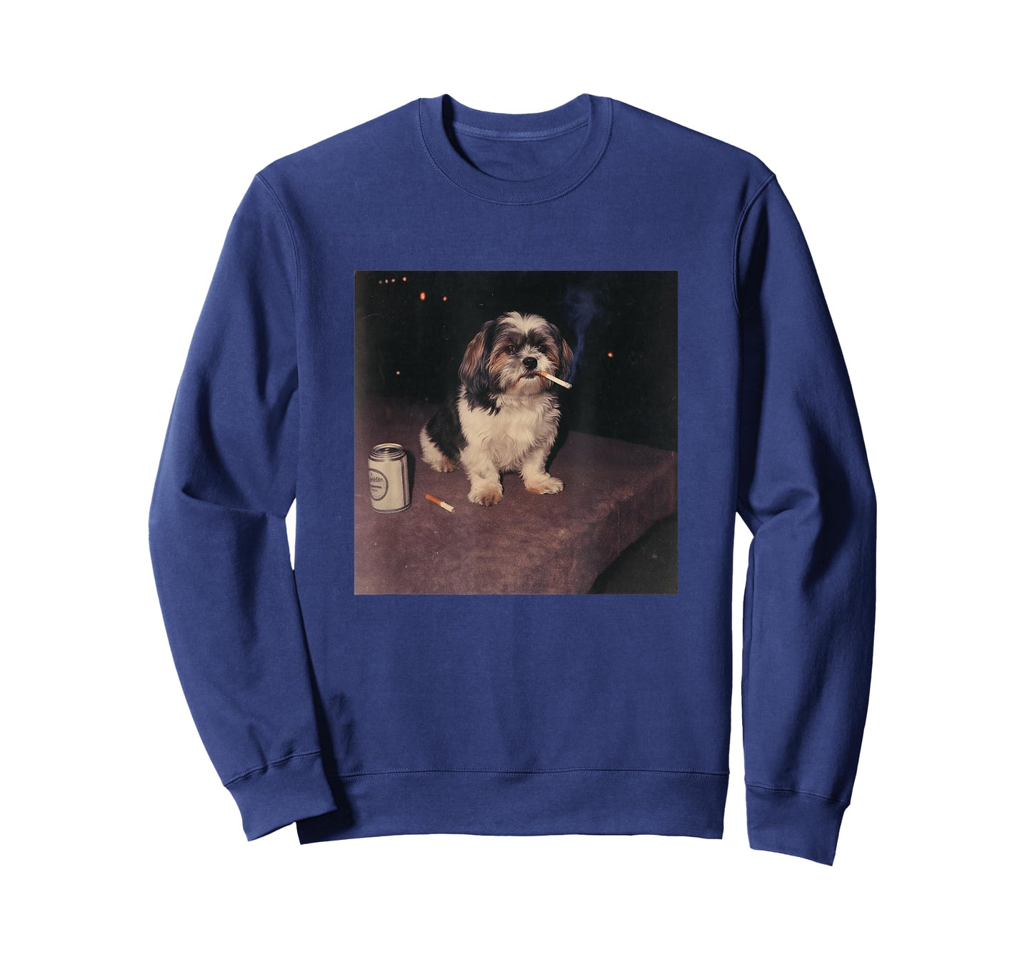 Funny Smoking Shih Tzu Dog Cigarette Beer Gen Z T-Shirt