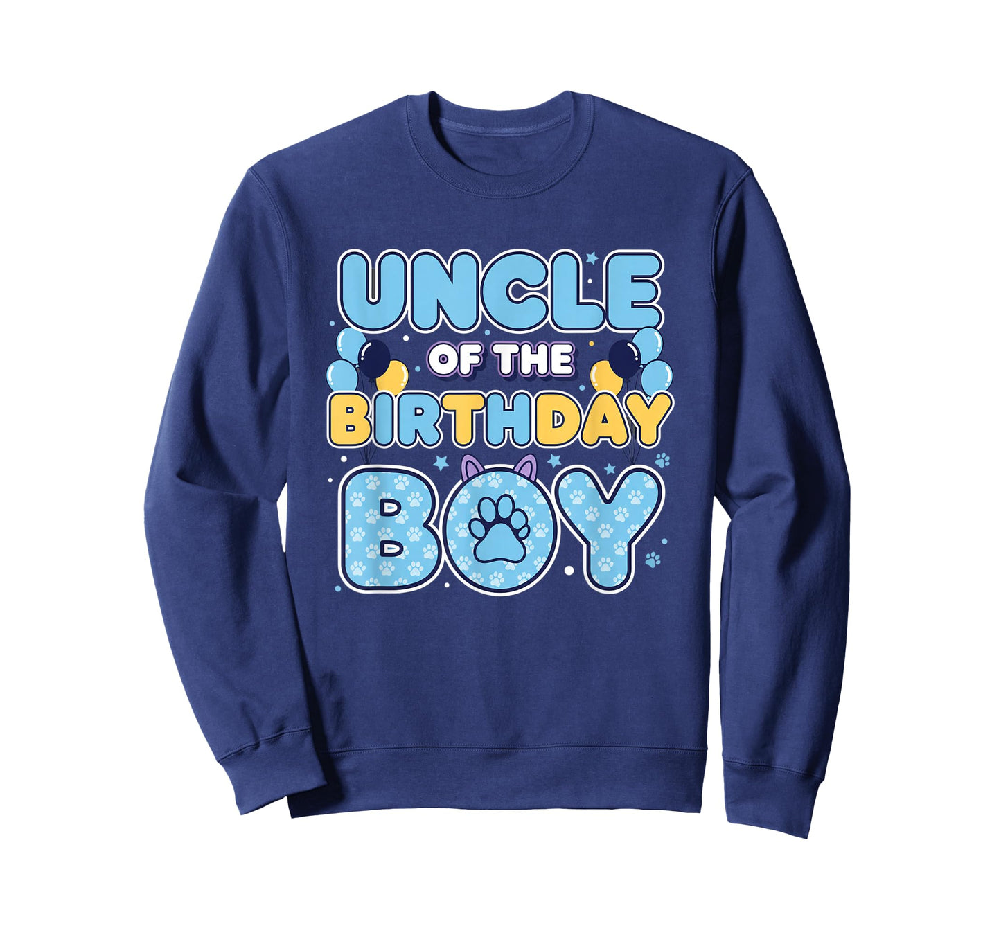 Uncle of The Birthday Boy Family Matching Birthday Party Paw T-Shirt