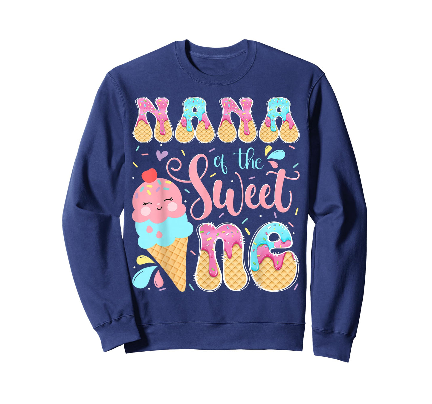 Nana of The Sweet One Ice Cream 1St Birthday Girl T-Shirt