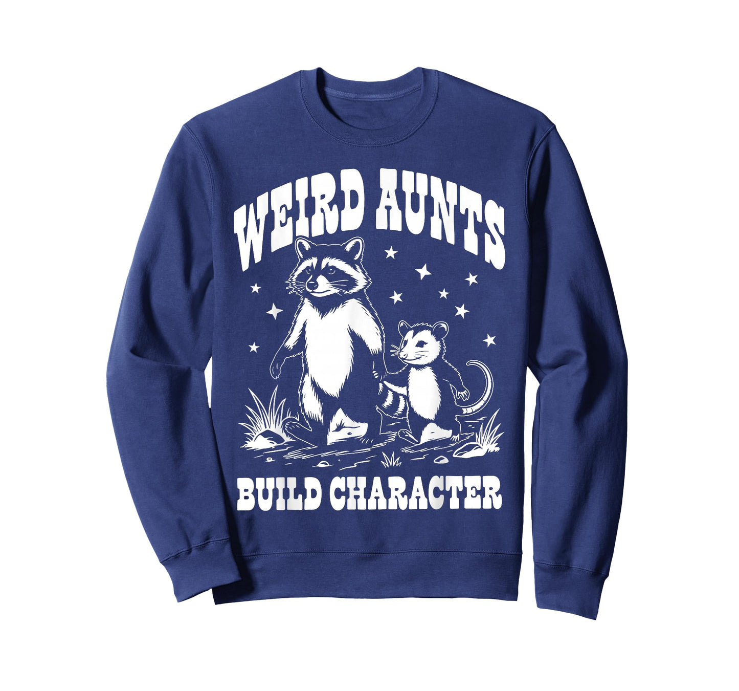 Weird Aunts Build Character Raccoon Opossum Funny Aunt T-Shirt