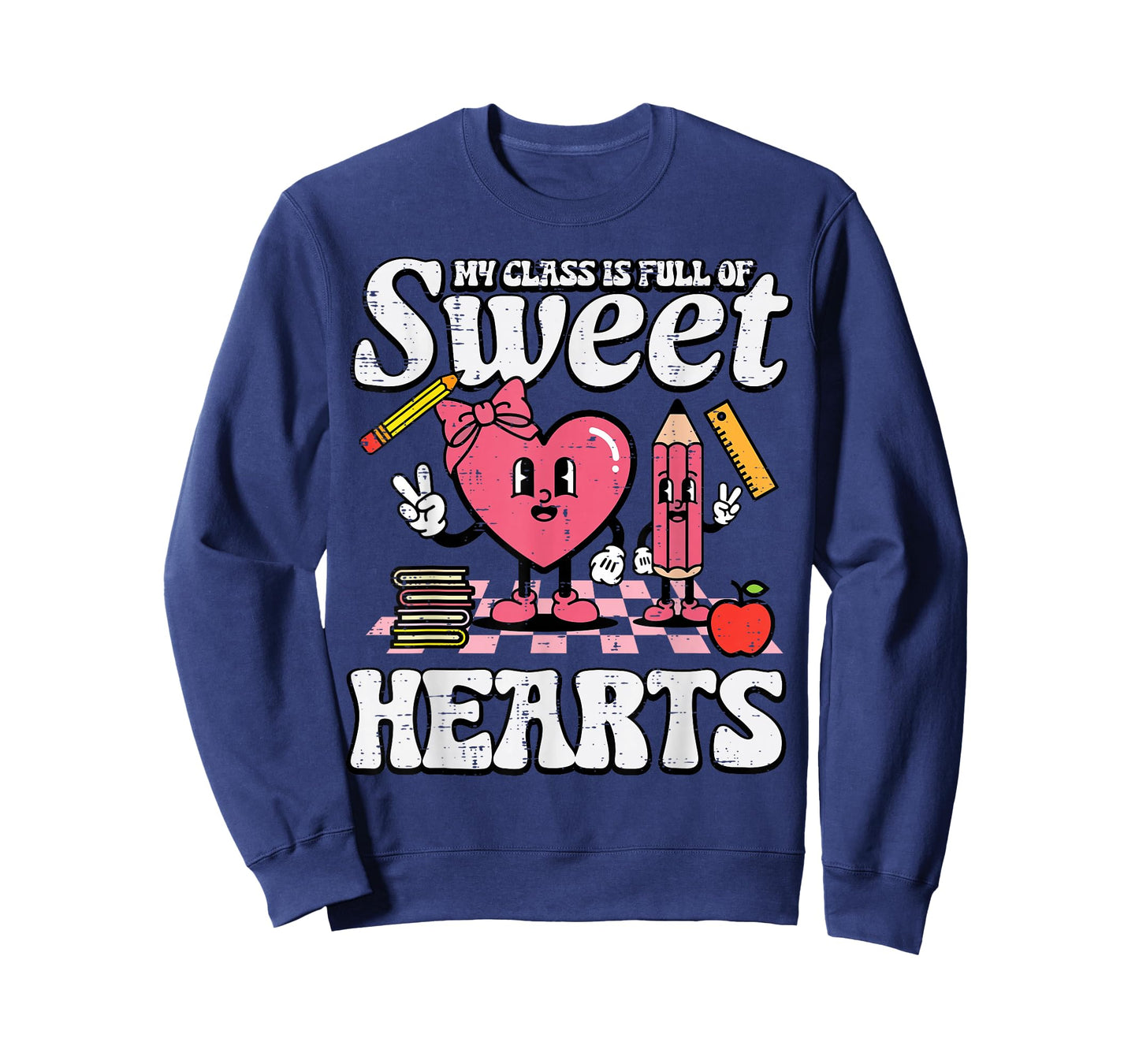 Valentines Day Teacher Class Full Sweet Hearts Women Men T-Shirt