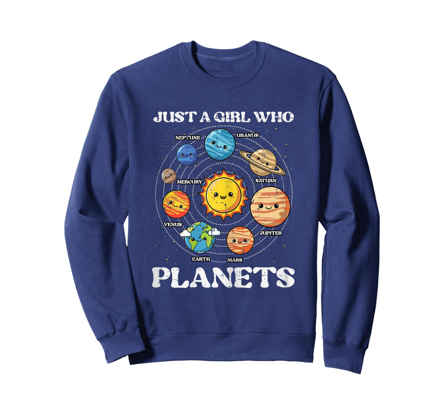Just Girl Who Loves Planets Space Galaxy Girls Kids Toddler T-Shirt