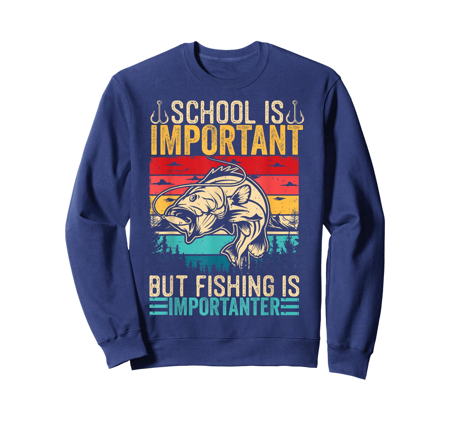 School is Important But Fishing is Importanter Fish Bass Men T-Shirt
