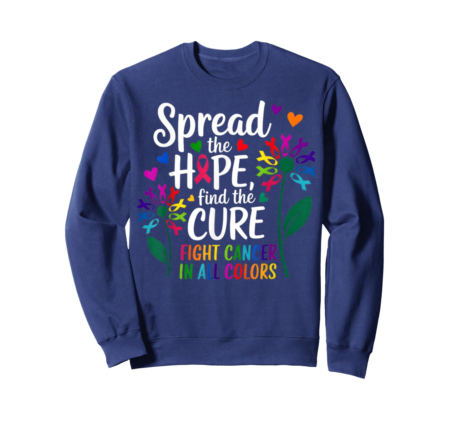 Fight Cancer in All and Every Color Ribbons Flower T-Shirt