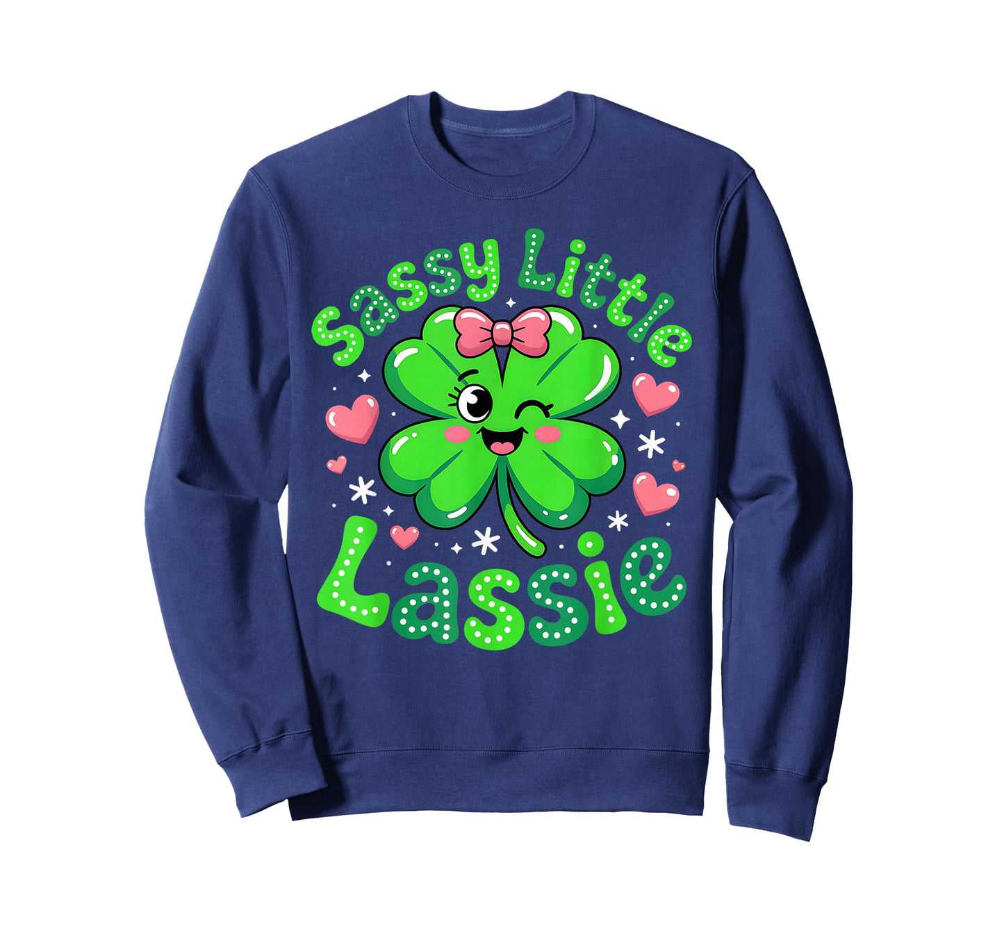 Groovy Happy St Patricks Day Sassy Little Lassie Kids Girls T-Shirt