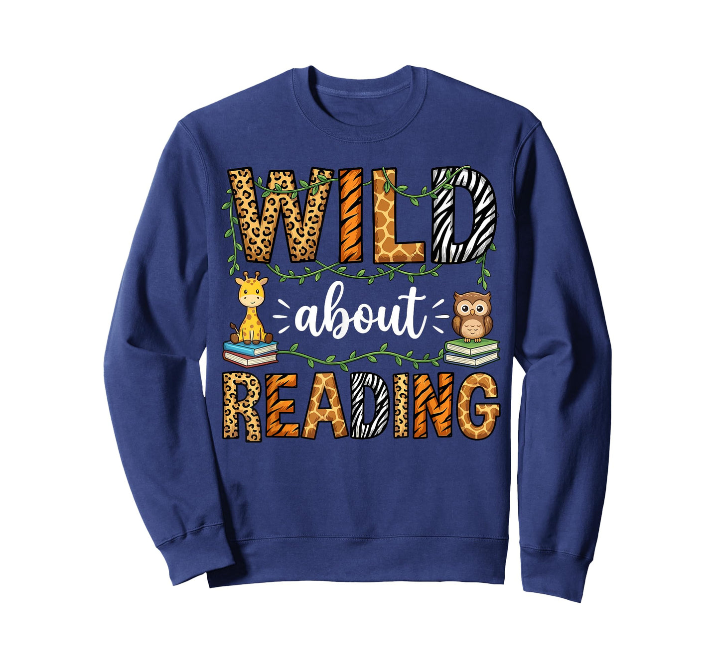Wild About Reading Reading Books Lovers Reader Librarian T-Shirt