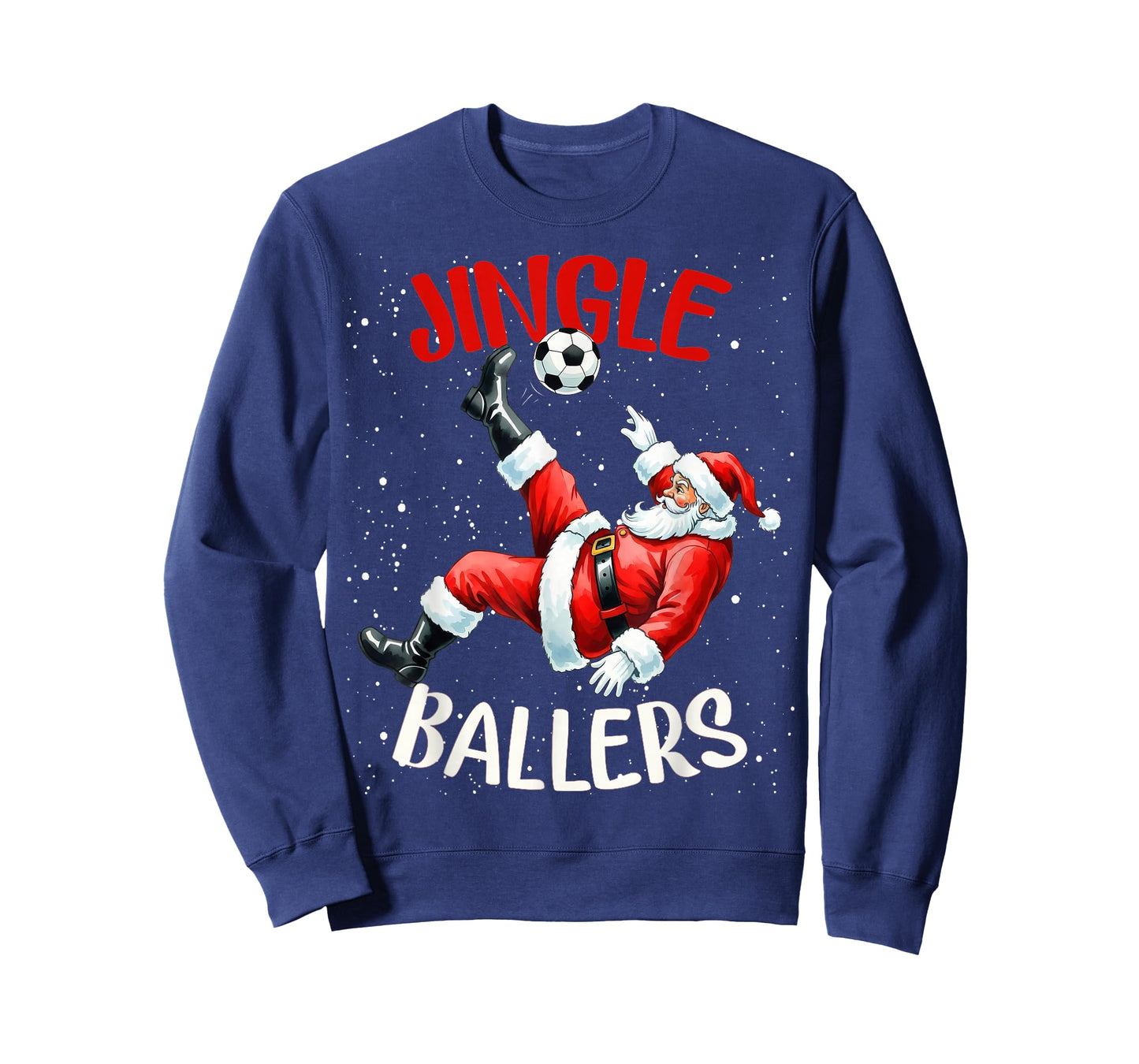 Jingle Ballers Funny Santa Football Christmas Soccer T-Shirt