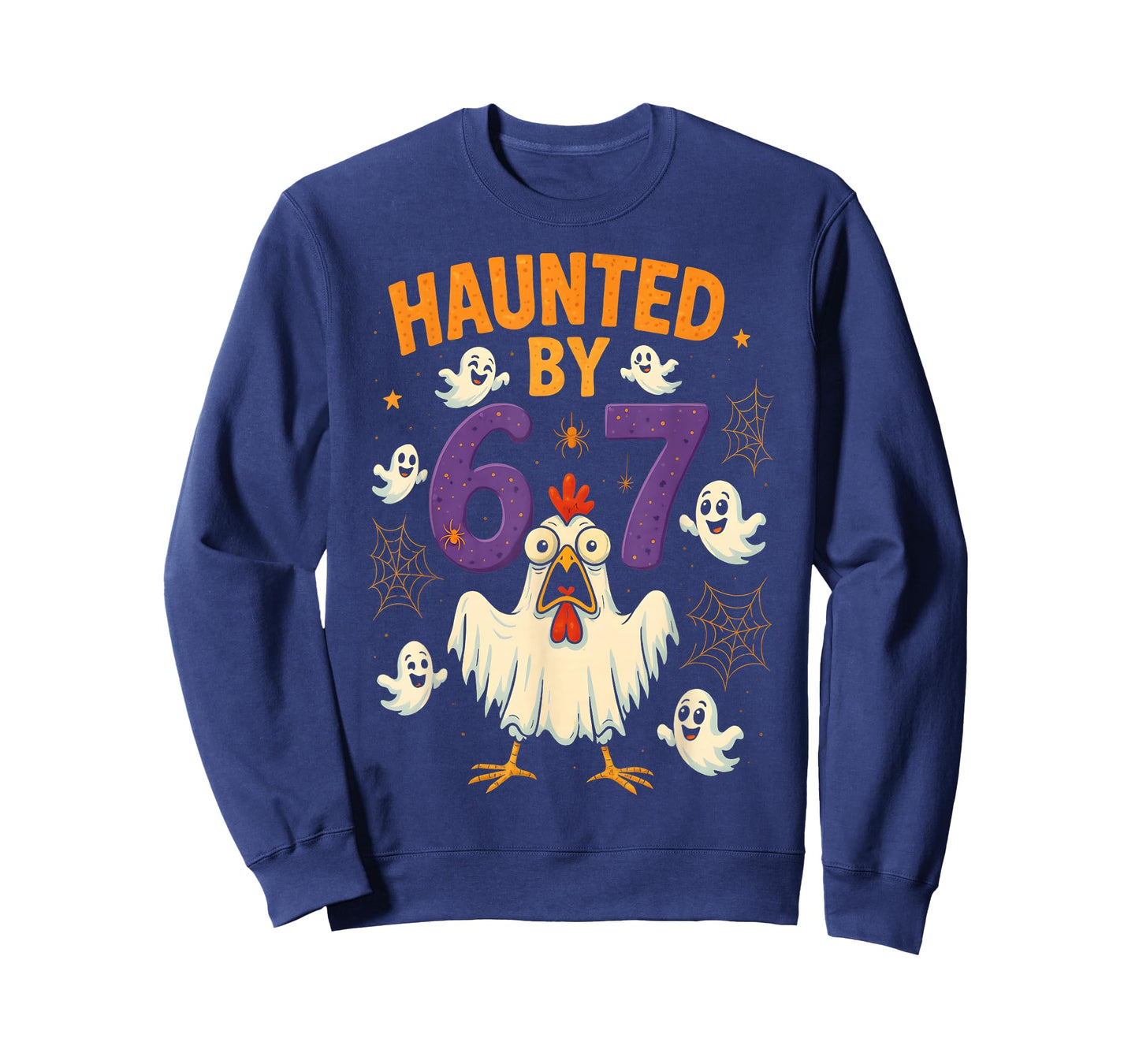 HUGvyn Haunted by 67 Meme Chicken Ghost Halloween Six Seven T-Shirt
