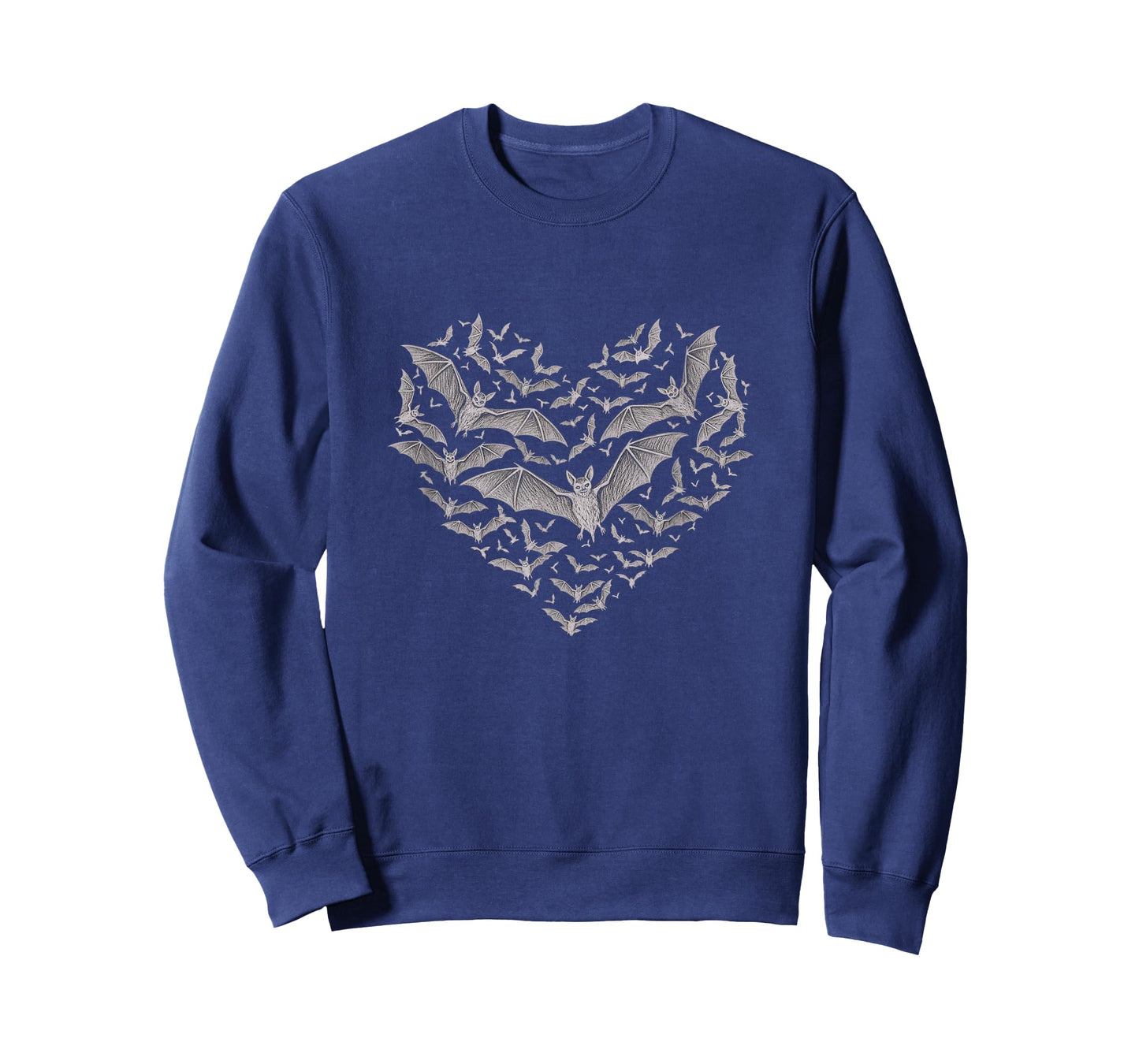 Vampire Bats Heart Sketch Design T-Shirt