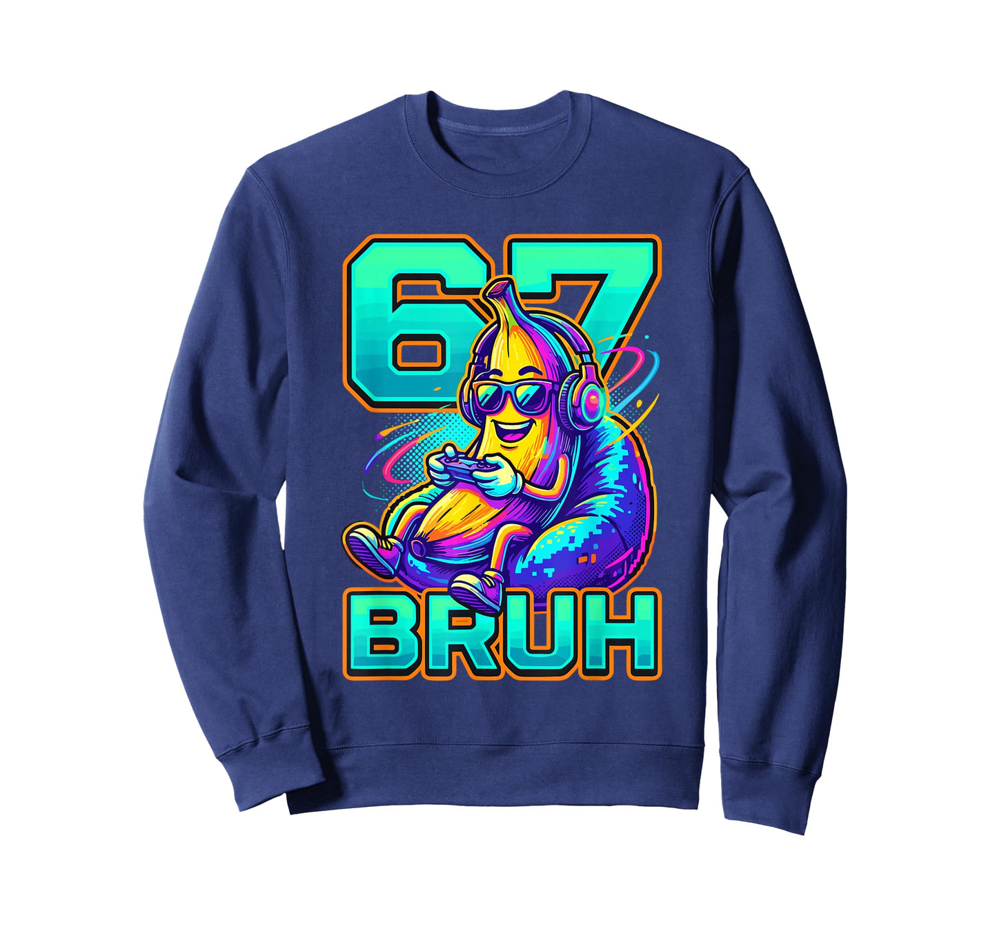 6 7 Funny Banana Gamer 67 Bruh Controller Gaming Six Seven T-Shirt