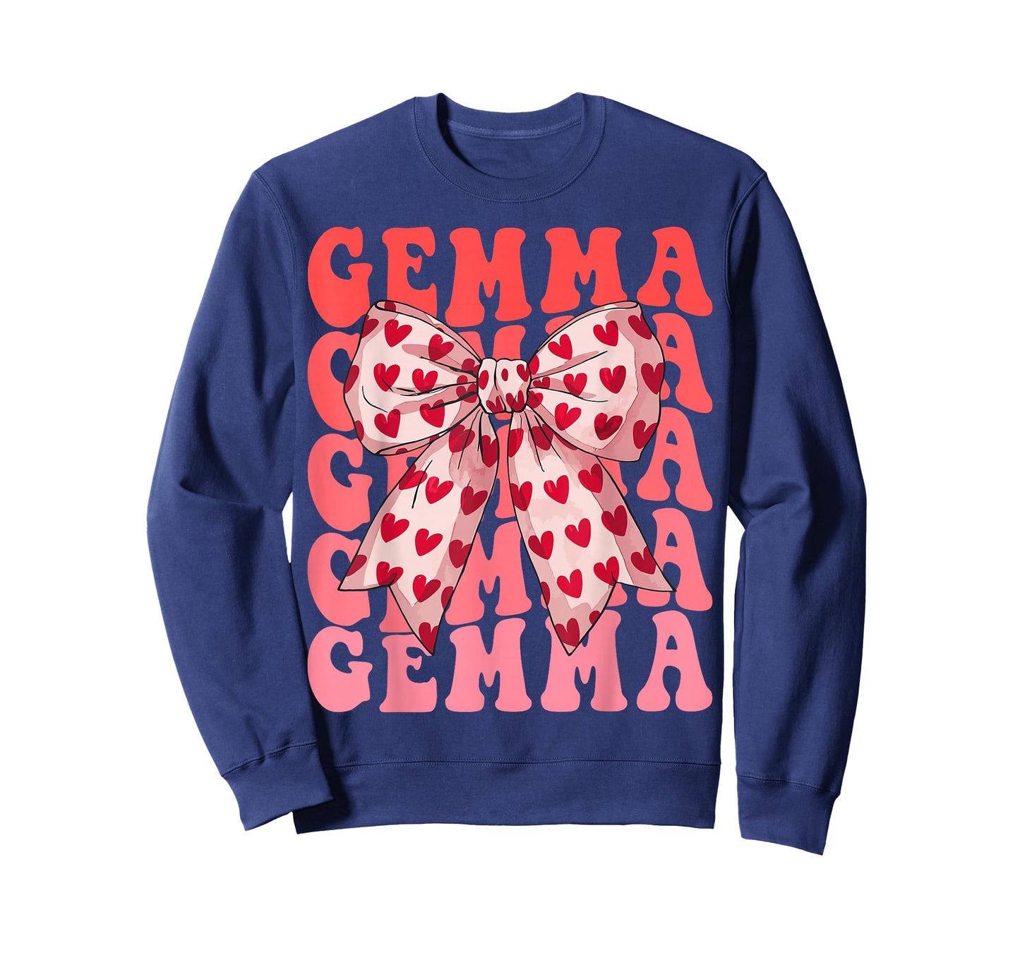 Coquette Bow Gemma Name Aesthetic Women Mothers Day Design T-Shirt