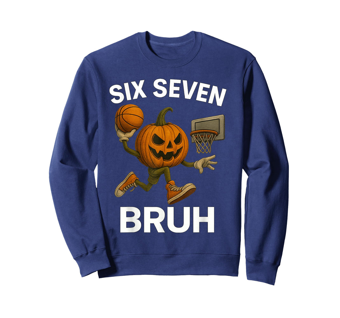 Six Seven Bruh Halloween Basketball Pumpkin T-Shirt