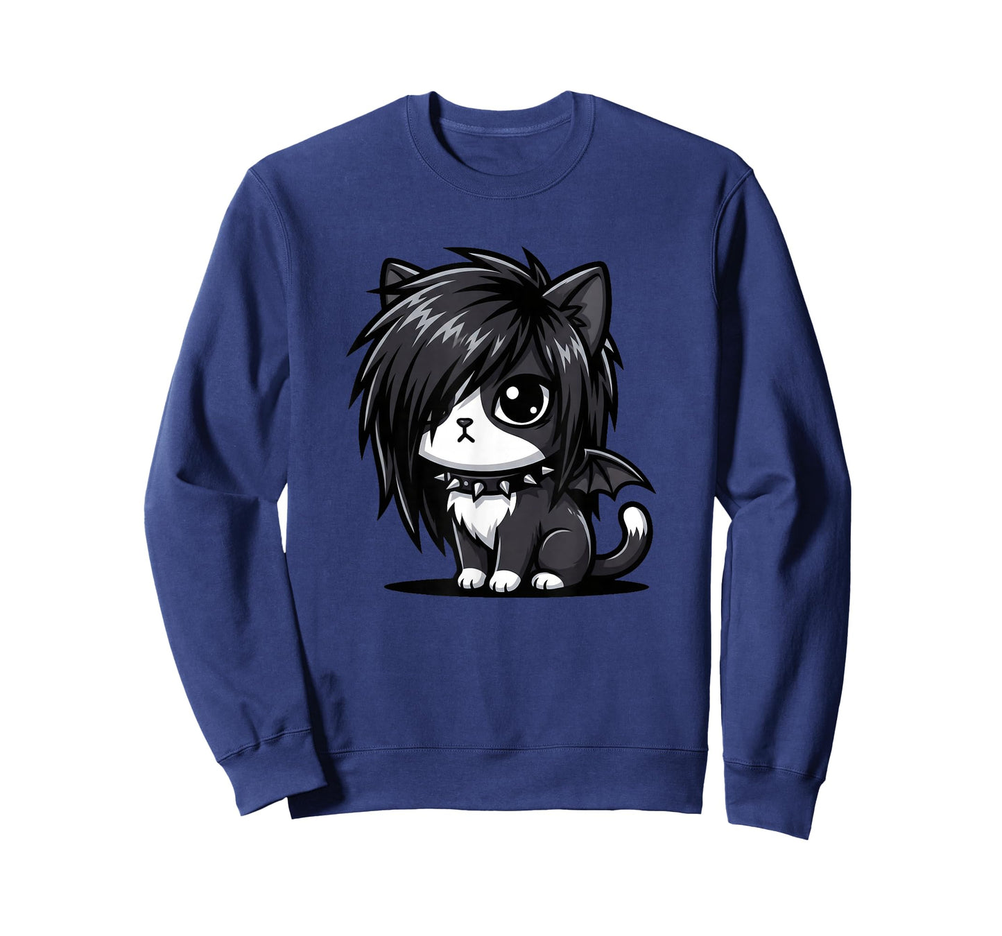 Cute Goth Girl Emo Gothic Cat Grunge Kitty Kawaii Kids Boys T-Shirt