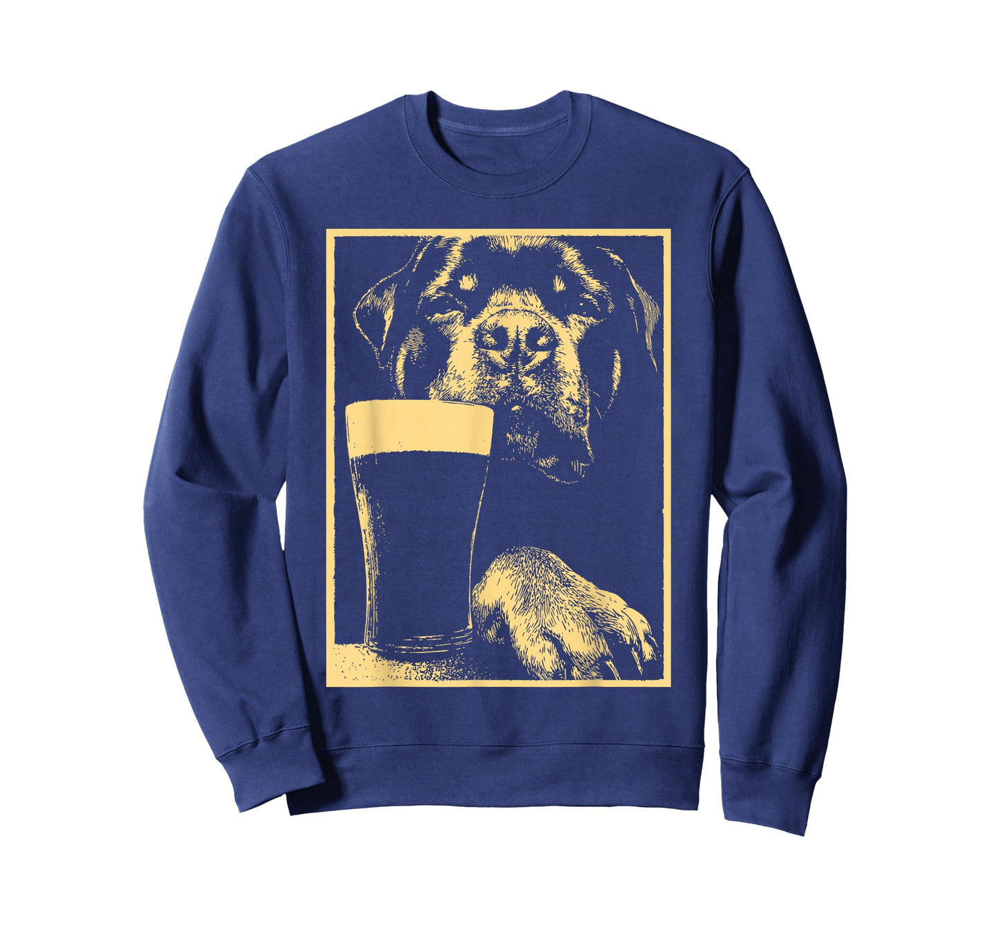 Rottweiler with Beer Drinking Humor for St Patricks Day Dog T-Shirt