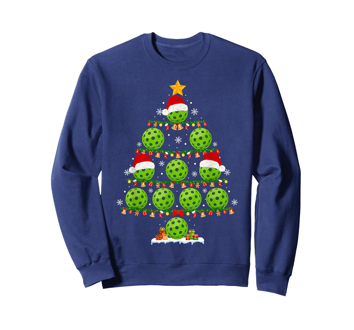 Pickleball Christmas Tree Funny Holiday Pickleball Lover T-Shirt