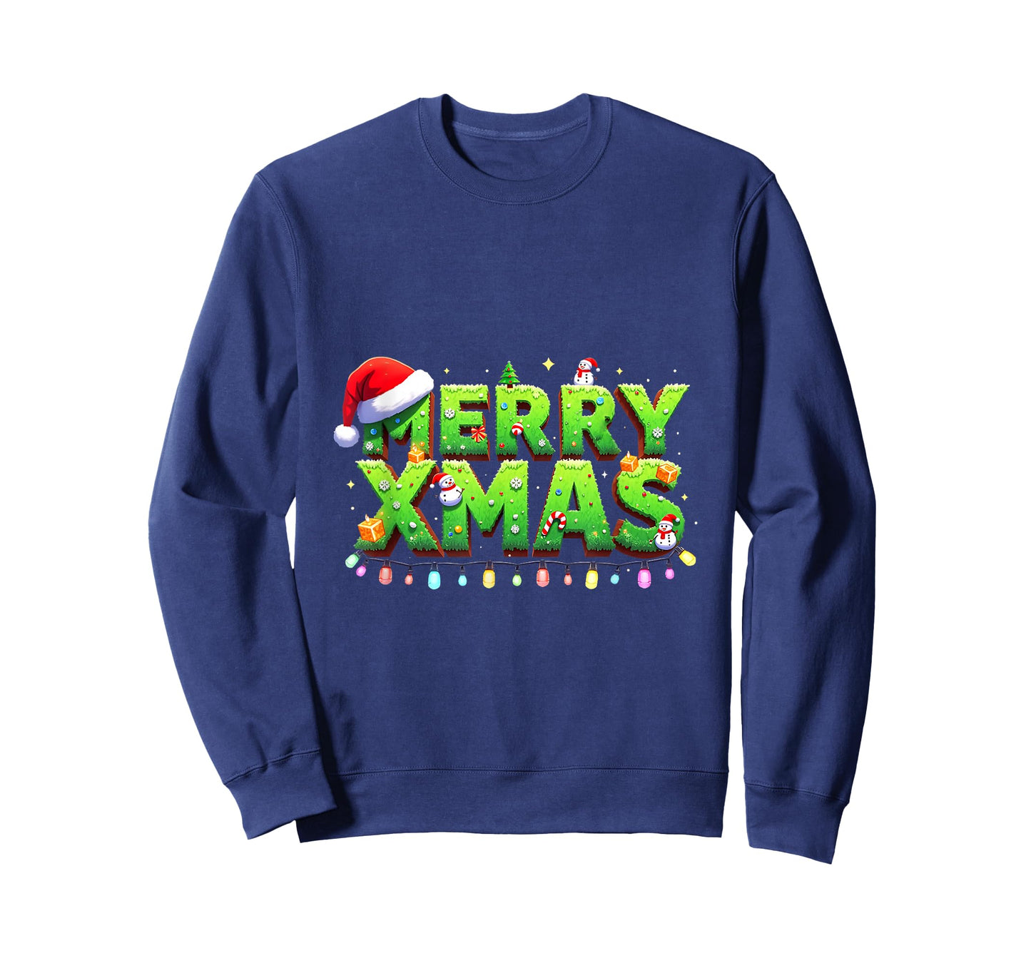 Christmas Jolly Creeper Pixel Art Xmas Funny Gamer Santa T-Shirt
