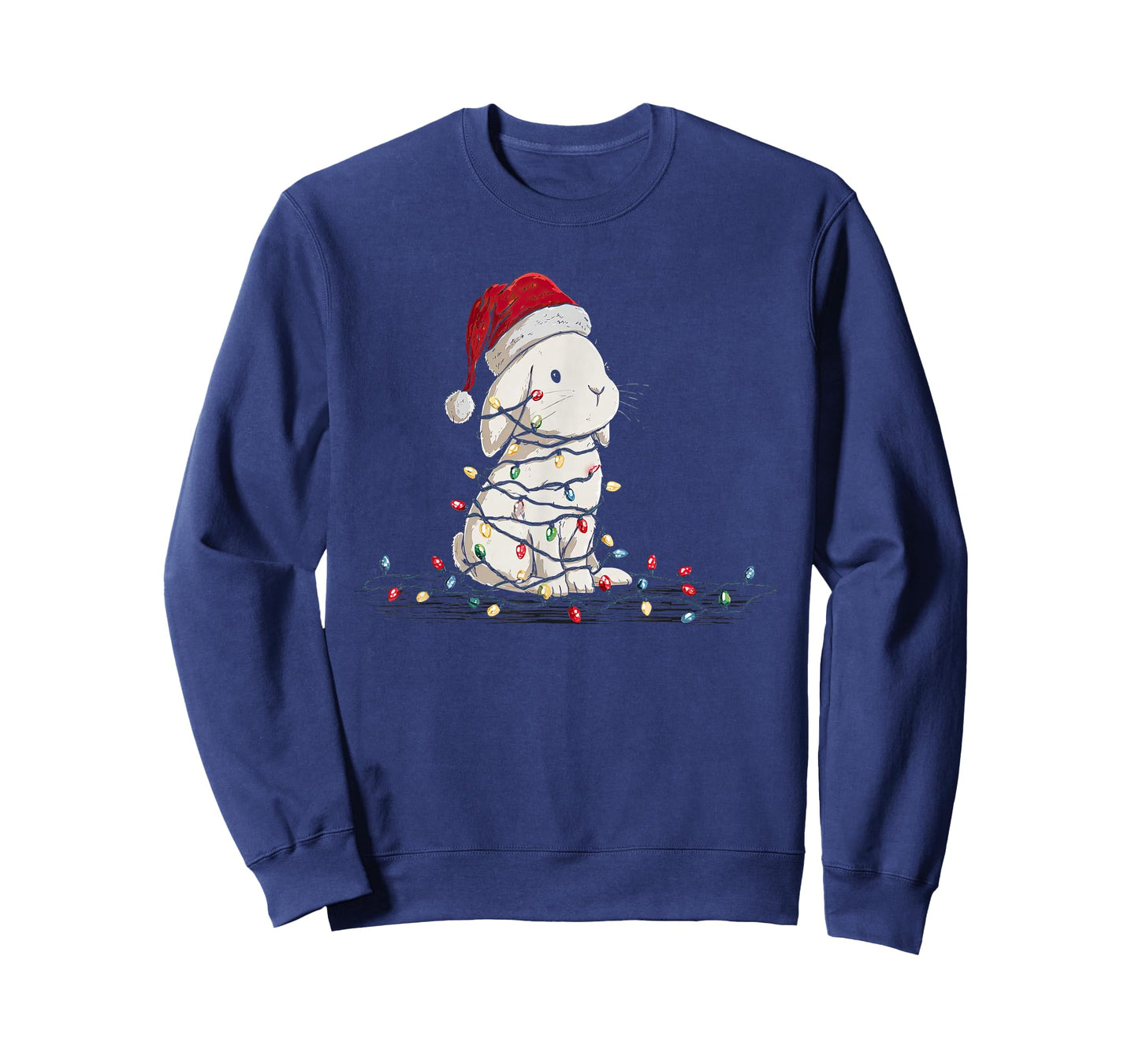 Funny Bunny Christmas Graphics Animal Lights Lover T-Shirt