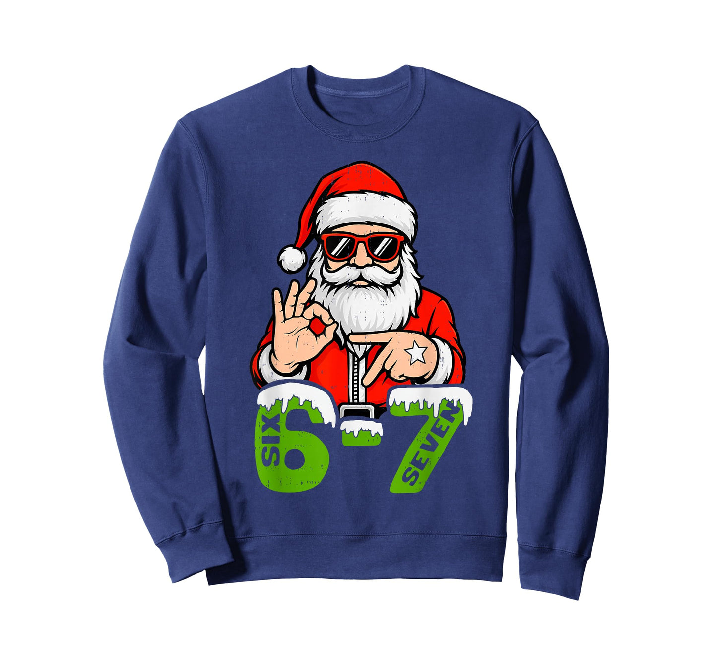 67 Meme Six Seven Santa Funny Christmas Gen Z Alpha Meme Boy T-Shirt