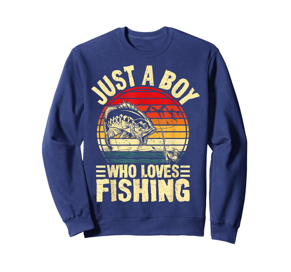 Funny Fishing Jokes Boys Fisherman Bass Fish Vintage T-Shirt