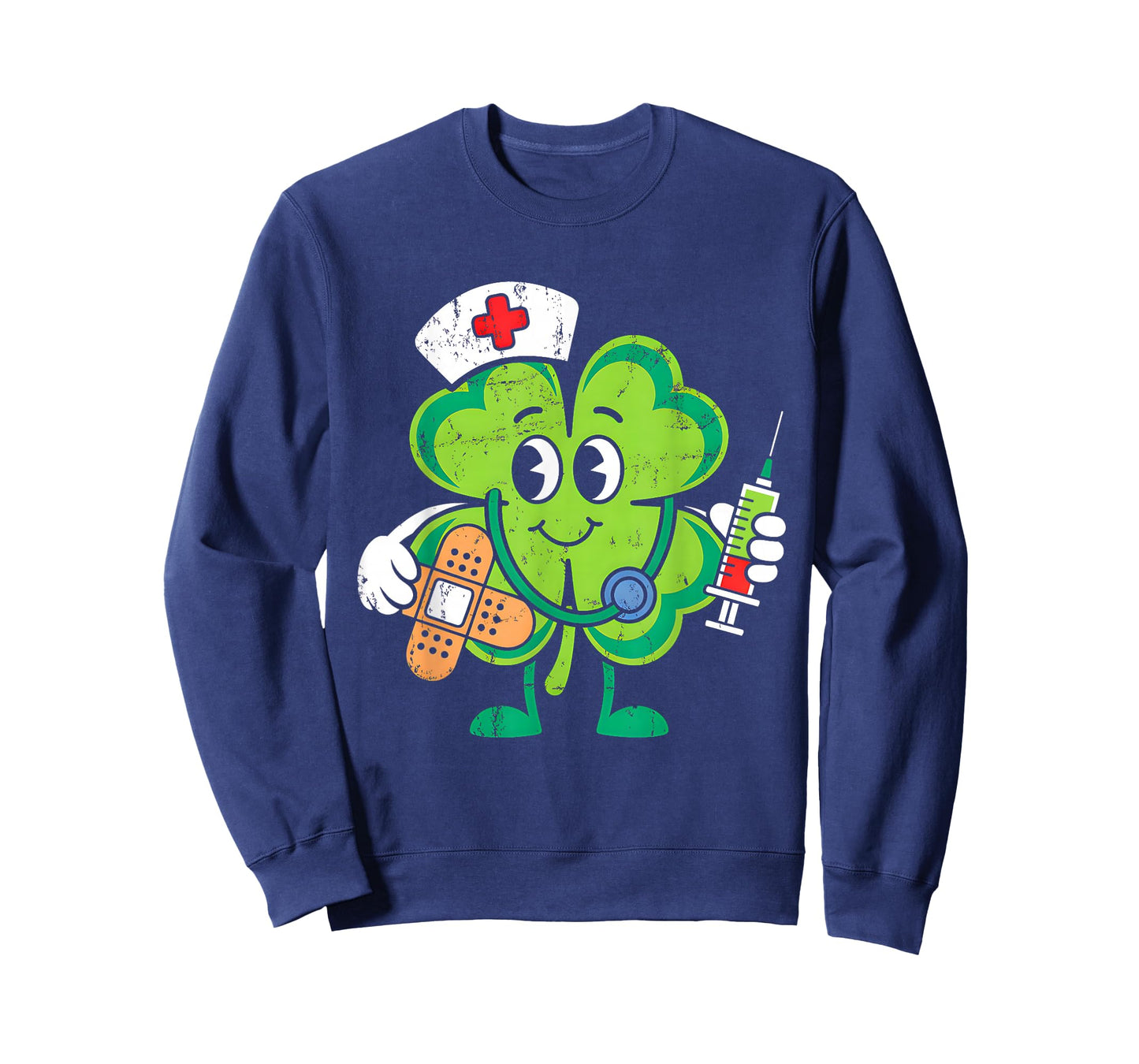 St Patricks Day Shamrock Nurse Saint Paddys Scrub Top Women T-Shirt