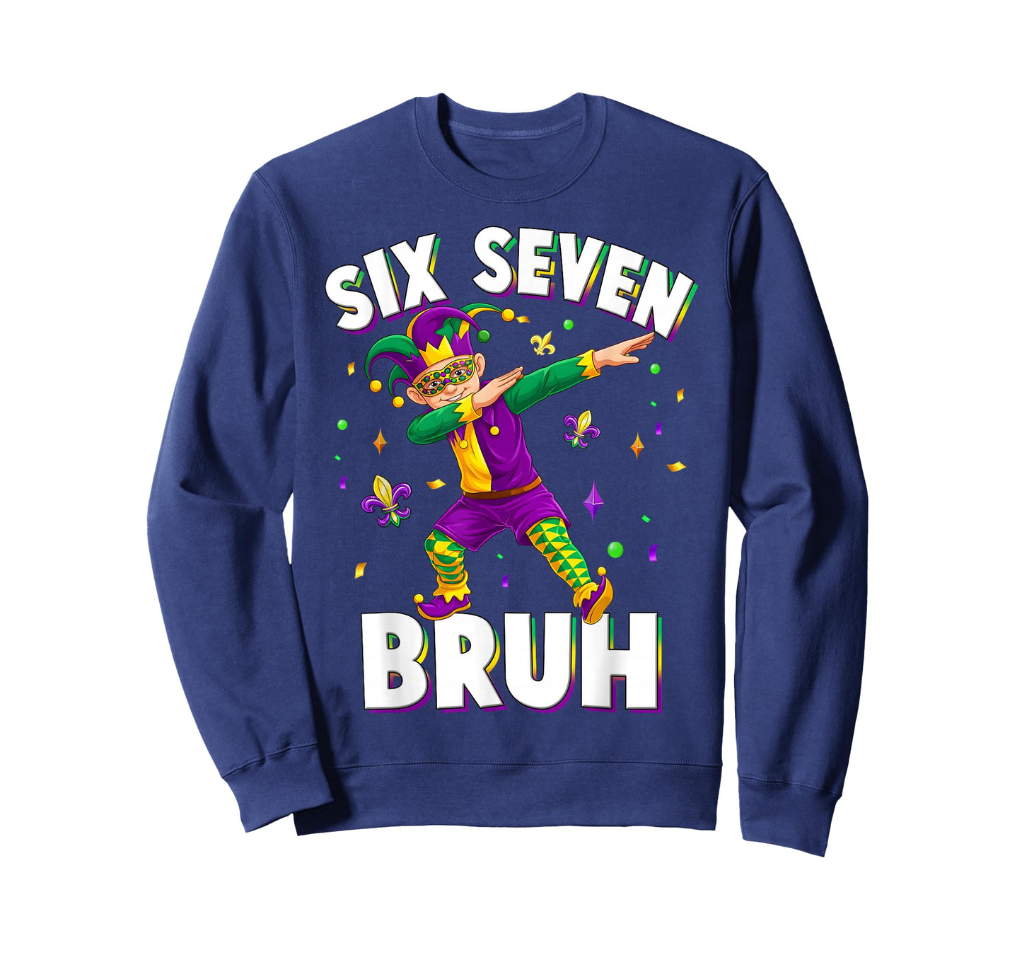 Six Seven Mardi Gras Jester 67 Meme Carnival 6 7 Kids Boys T-Shirt
