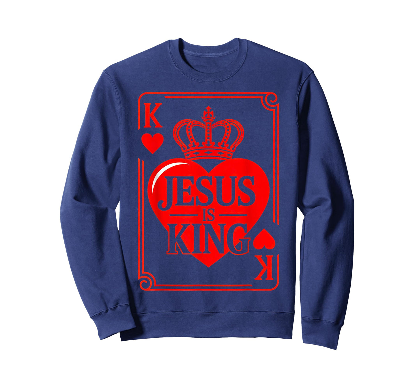 Jesus is King Christian Valentine K Heart Card God Faith T-Shirt